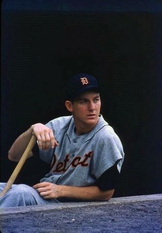 Rare 1950’s Slide Transparency Al Kaline Young Tigers Star In Color