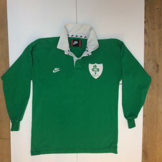 Nike Ireland Rugby Jersey Shirt Large Vintage Retro Very Very Rare - Advert