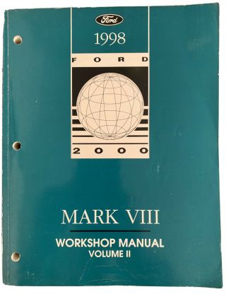 RARE 1998 FORD Lincoln Mark VIII Factory Service Shop Repair Manuals. 2