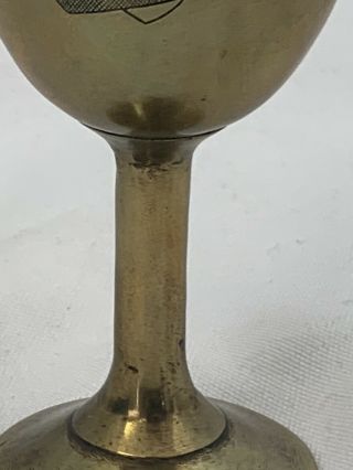 Rare WW2 German Made U - Boat Cup Souvenir From Deck Gun Shell Engraved 4