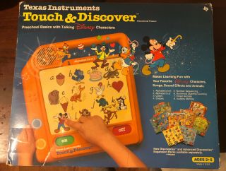 1987 Rare Texas Instruments Disney Touch & Discover Complete Cib