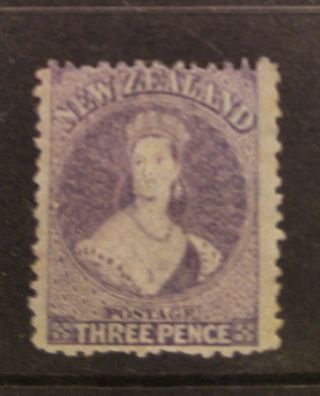 Zealand Rare 1867 Fullfaced Queen Chalon 3d Lilac