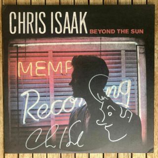 Chris Isaak ‎beyond The Sun Rare Signed Vinyl 2lp Autographed