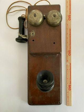 Rare Antique Wall Telephone - Auto Telephone System - Tucker Elect 