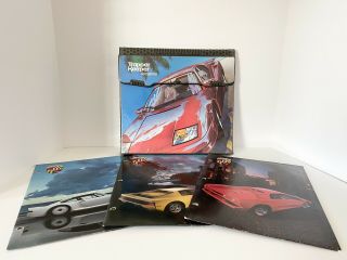 Vintage Mead Trapper Keeper Ferrari Notebook And (3) Exotic Car Folders - Rare