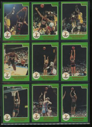 1984 Star Basketball Arena Milwaukee Bucks Complete Team Set W/ Rare Bob Lanier