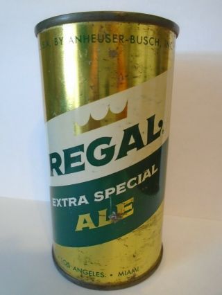 Regal Ale Rare Flat Top Beer Can Florida Beer Anheuser Busch Vanity Lid