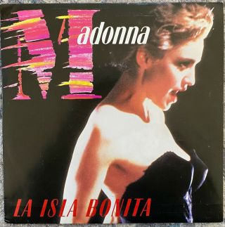 Madonna " La Isla Bonita " Rare Pop 45 Sire Spain Promo W/ Alternate Pic Sleeve Ex