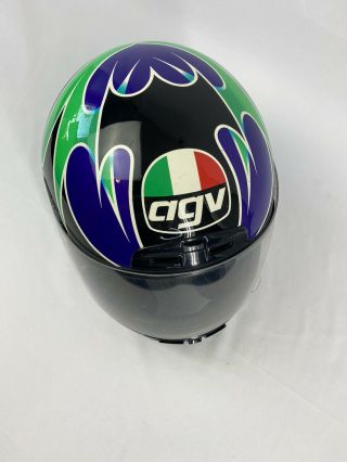 Vintage & Rare 90s AGV Q3 Helmet Made In Italy 7/1996 Batch 1 Size Small 2