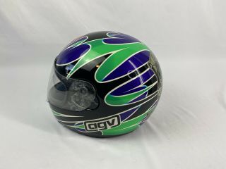 Vintage & Rare 90s AGV Q3 Helmet Made In Italy 7/1996 Batch 1 Size Small 3