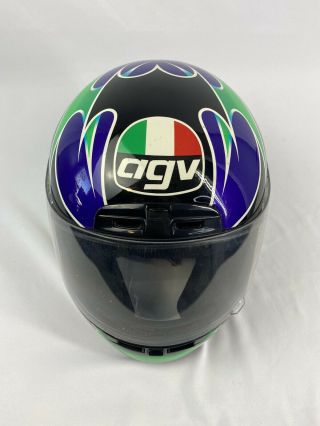 Vintage & Rare 90s AGV Q3 Helmet Made In Italy 7/1996 Batch 1 Size Small 4