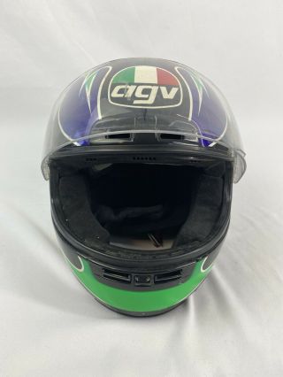 Vintage & Rare 90s AGV Q3 Helmet Made In Italy 7/1996 Batch 1 Size Small 6