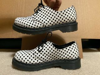 Women’s Dr Martens 1461 - White/black Polka Dot (us Sz 7) (rare) Boots,  Shoes