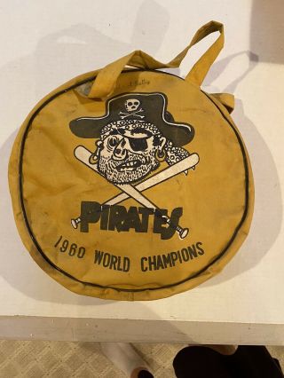 Rare 1960 Pirates World Champions Bag - 2 Sided With Zipper