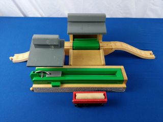 Sawmill With Dumping Depot / Rare Vintage Retired Thomas & Friends Wooden 2000s