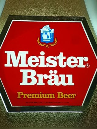 Vintage RARE Meister Brau Beer Lighted Sign LOU RAWLS CHICAGO Bar Advertisement 5