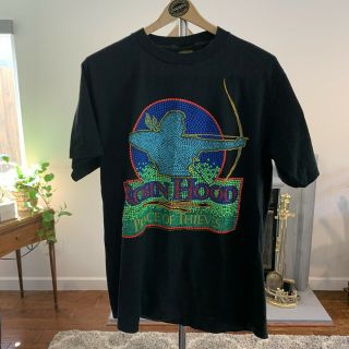 Vintage 90s Robin Hood Prince Of Thieves 1991 L T - Shirt Mosaic Movie Promo Rare