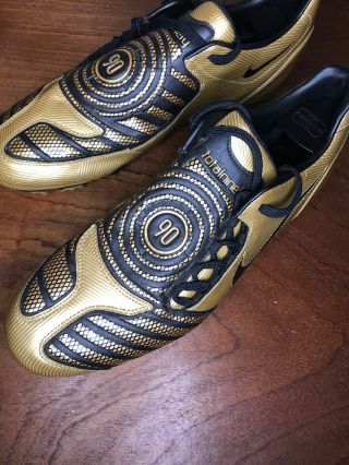 Nike Total90 Laser Ii Fg 318793 - 701 Football Boots Rare Cleats Gold Size 13