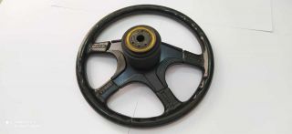 JDM TOYOTA COROLLA FX GT AE101 AE100 MOMO STEERING WHEEL LEATHER STITCHED RARE 4