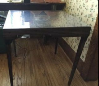 Rare Antique Electric Bridge Card Table By Hammond Clock Co Automation.