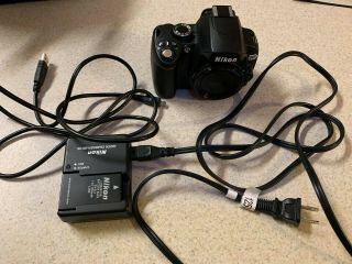 Nikon D60 Body Only Rarely,  1 Battery/charger/data Cable