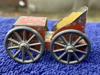 Rare Vintage Early Loop - Loop Tin Car With Tin Tracking (1920’s Marx?) 5
