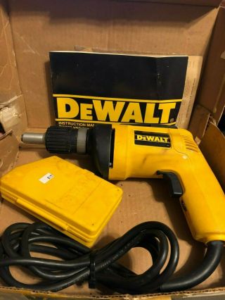 Rare Dewalt Vsr Drywall Screwdriver Dw 250 Runs Strong With Bits Fast