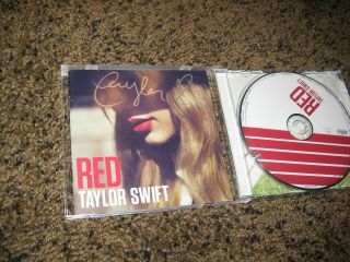 Rare Taylor Swift Signed Red Autographed Cd
