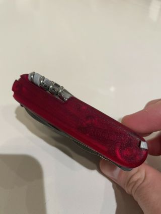 Rare Victorinox Swiss Army Knife,  Swisschamp XAVT,  Ruby Red,  1.  6795.  XAVT. 3