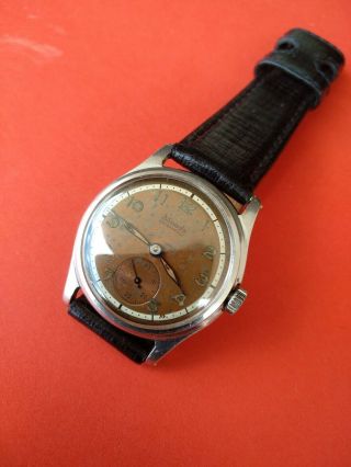 Rare 1940s Nivada Military Style Hand Winding Watch _503