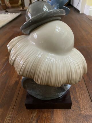 Lladro PENSIVE CLOWN Figurine Bust Head Signed Bowler Hat RARE RETIRED 5130 5
