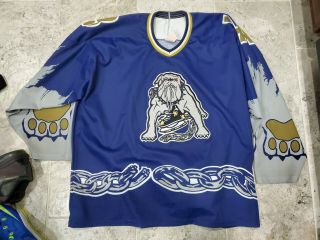 Authentic Defunct Long Beach Ice Dogs Bauer Hockey Jersey Ihl Mens Size 2xl Rare