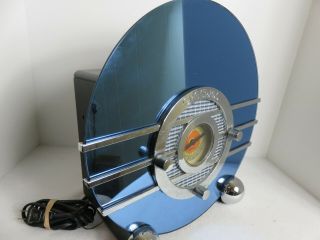 Vintage Rare Crosley Collector Edition Cr 37 Blue Mirror Radio Spartan Bluebird