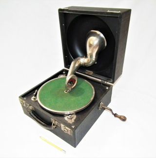 Rare Small Decca Portable Phonograph Gramophone 78 Rpm Small Record Player