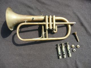 Rare Bb French Flugelhorn By Couesnon Paris 1924 - Great Player