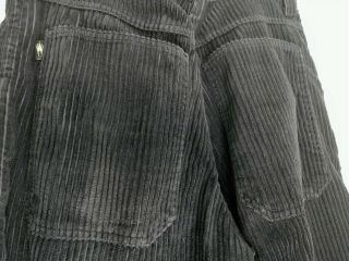 Vintage JNCO Men ' s Black Denim Corduroy Pants Rare Early Logo 4