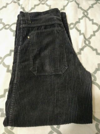 Vintage JNCO Men ' s Black Denim Corduroy Pants Rare Early Logo 5