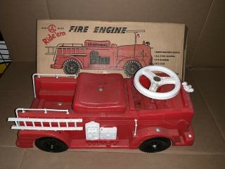Rare Vintage Andy Gard Kids Ride’em Fire Engine Truck
