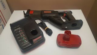 Rare Craftsman 19.  2v C3 Reciprocating Saw With Led Light & 1 Battery & Charger