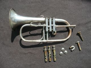 Rare Bb French Flugelhorn By Couesnon Paris 1911 - Great Player