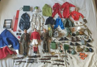 Large Vintage Action Man/gi Joe Joblot Including Rare Items,  Weapons Outfits Etc