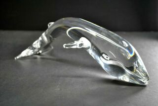 Rare - Steuben Blue Whale Mother Crystal Marine Life Fish 10 - 1/4 " Hand Blown