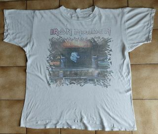 Iron Maiden Somewhere In Time 1986 European Tour Shirt Rare Og Vintage Collector