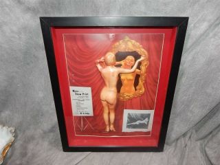 C 1950 Celluloid 3 - D Sign For Myer Show Print Marilyn Dean By Tom Kelley Rare