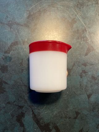 Rare Corning Pyrex Mini Creamer Red Band Glass Blower Restaurant Ware 2” Tall 2