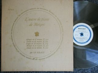 Mega Rare Ed1 Lili Kraus Mozart Les Discophiles FranÇais Df 95 France