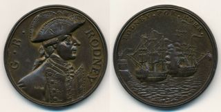 Admiral Rodney St.  Eustatius Victory Medal (1781) Rare This