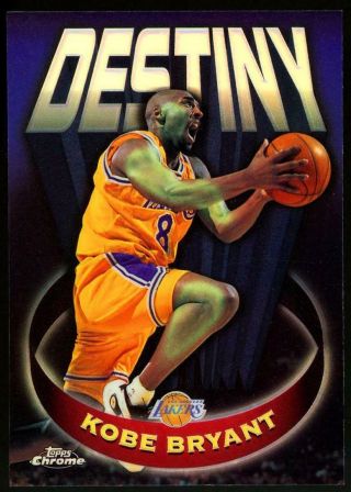 Kobe Bryant 1997 - 98 Topps Chrome Destiny Refractor D5 Rare Sp Lakers Hof