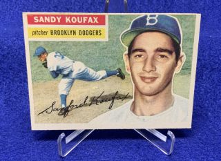 1956 Topps Sandy Koufax 79 Baseball Card Brooklyn Dodgers Hof Sharp Colors