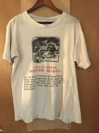Rare Vtg 90s Rodney King Shirt /malcolm X Single Stitch Sz.  L
